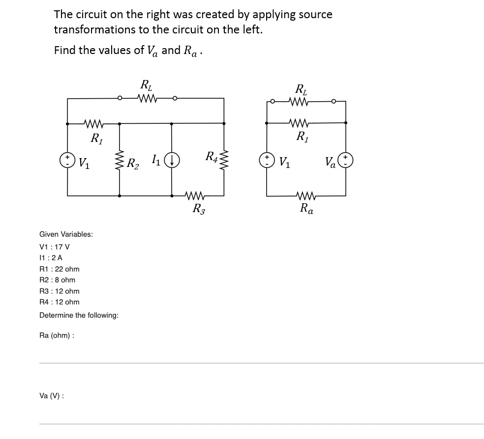 Solved The circuit on the right was created by applying | Chegg.com