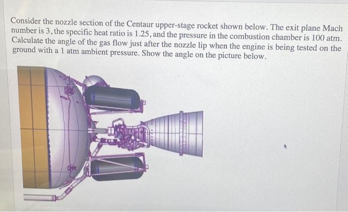 Consider the nozzle section of the Centaur | Chegg.com
