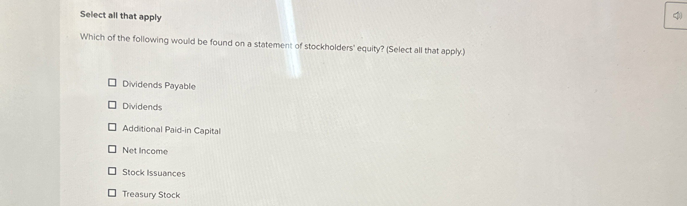 Solved Select all that applyWhich of the following would be | Chegg.com