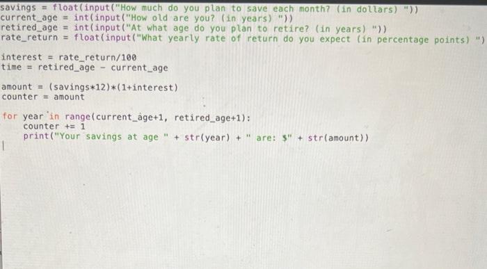 Solved Please help fix my code to match the given output. | Chegg.com
