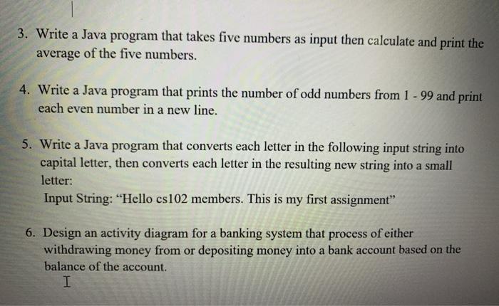 Solved فمرة 1. Write a Java program that prints "Hello | Chegg.com