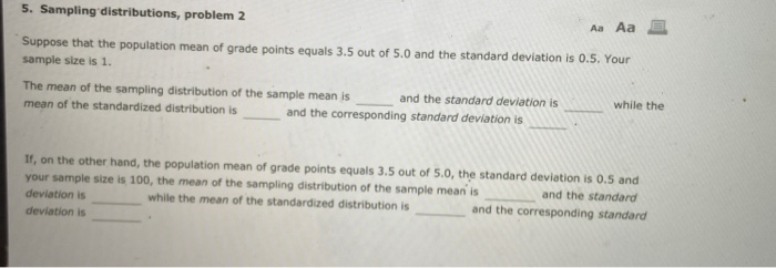 Solved 1. An application of the sampling distribution of the | Chegg.com