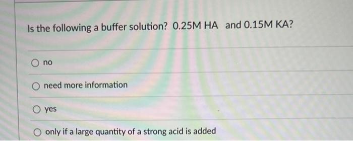 Solved 11 Points You Prepare A Buffer Solution By Chegg Com