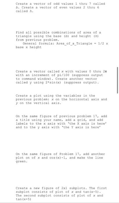 Solved would you please help me solve this Matlab study | Chegg.com
