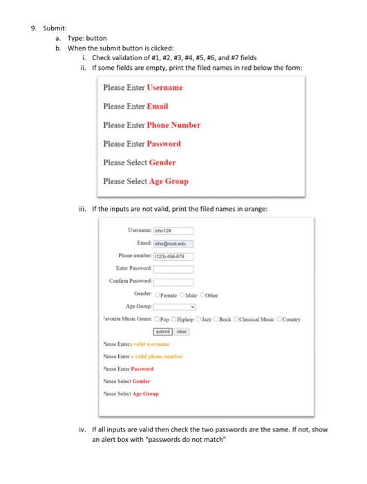 Solved (10pt) Write an HTML document (form.html) that has | Chegg.com