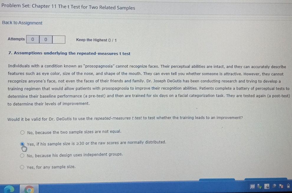 Solved Problem Set: Chapter 11 The t Test for Two Related | Chegg.com