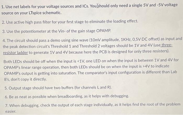 Solved 1. Use net labels for your voltage sources and ICs. | Chegg.com