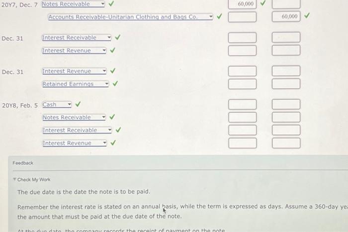 Solved Entries For Notes Recelvable Including Year End Chegg Com