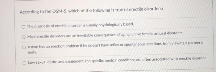 Solved According to the DSM 5 which of the following is Chegg