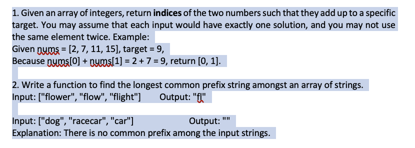 Prefix Match Java Coding Problem Statement Solved Java and screenshot of output and codeGiven an array | Chegg.com