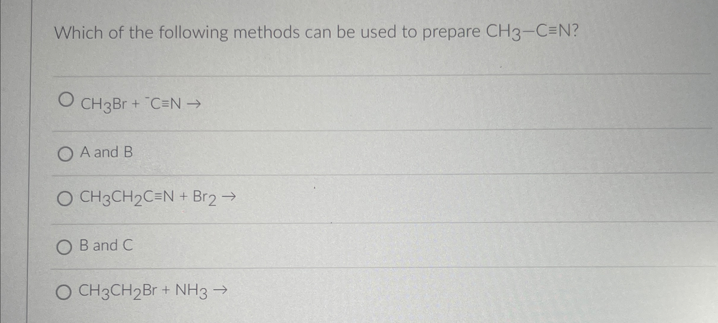 Solved Which of the following methods can be used to prepare | Chegg.com