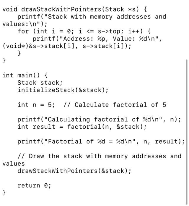 Solved Part 2: Recursion in the stack Assessment Questions: | Chegg.com
