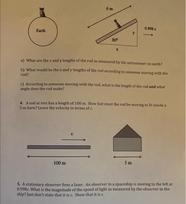 Solved 1. An Observer On Earth Sees Four Objects (A, B, C, | Chegg.com