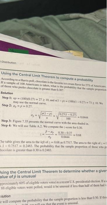 Solved Using The Central Limit Theorem To Compute A | Chegg.com