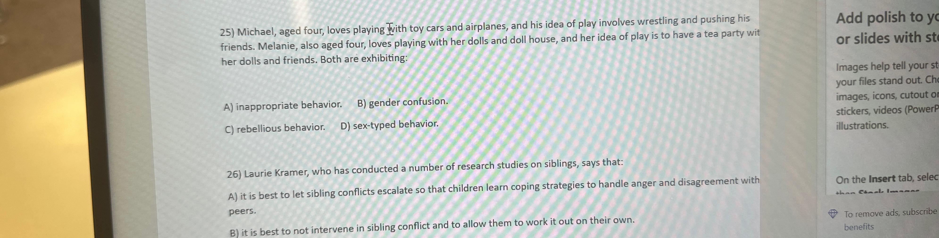 Solved Michael aged four loves playing Twith toy cars and