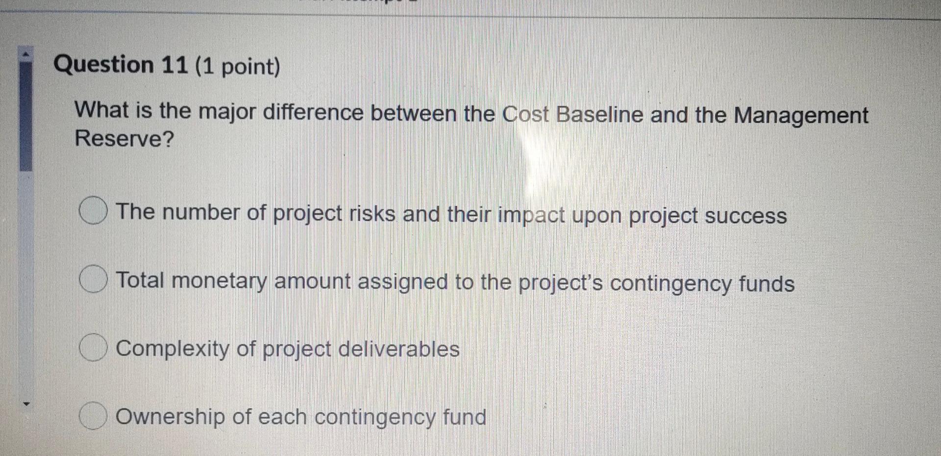 Solved Question 11 (1 point) What is the major difference | Chegg.com