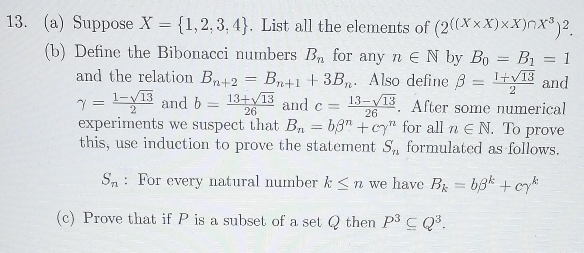 Solved (a) Suppose X={1,2,3,4}. List All The Elements Of | Chegg.com