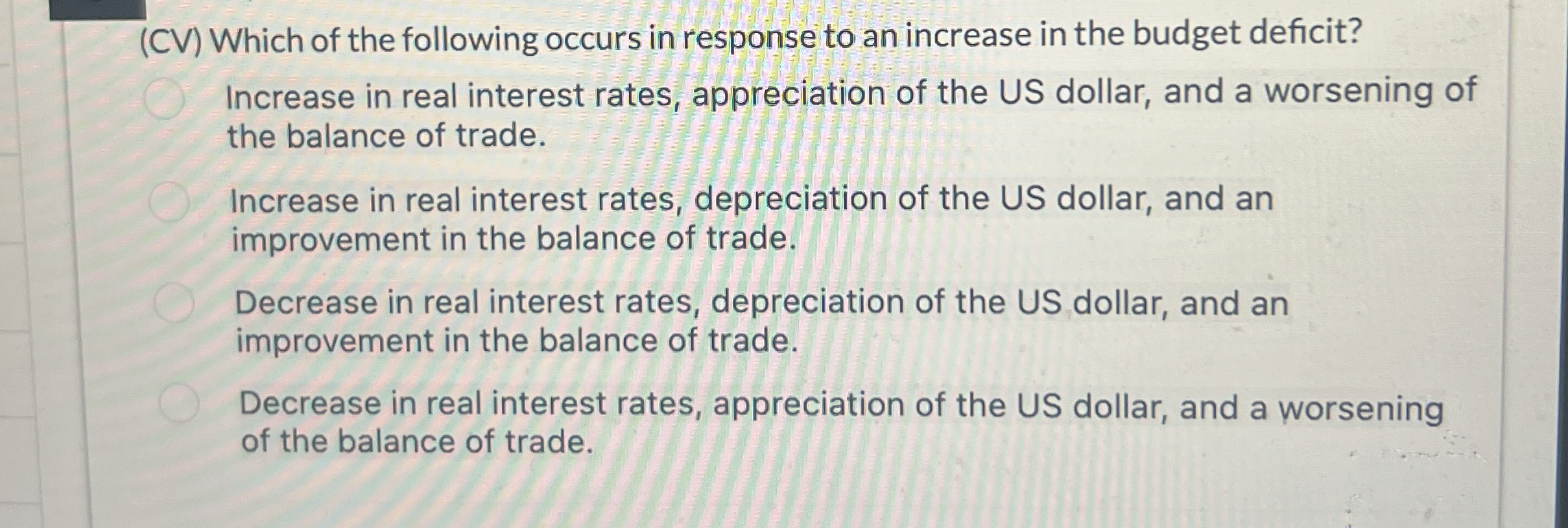 Solved (CV) ﻿Which of the following occurs in response to an | Chegg.com