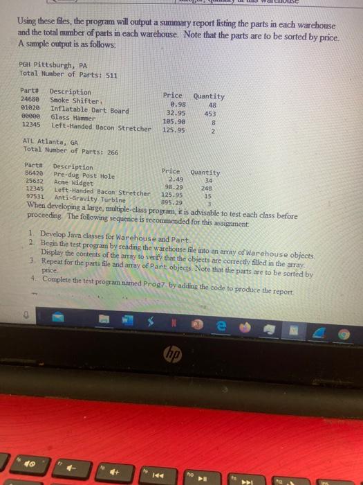 Solved You have been asked to produce a report showing the | Chegg.com