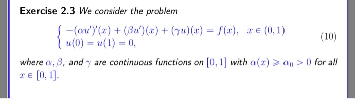 Exercise 2 3 We Consider The Problem J Au X Chegg Com