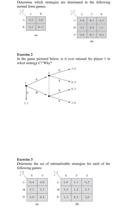 Solved Determine Which Strategies Are Dominated In The | Chegg.com