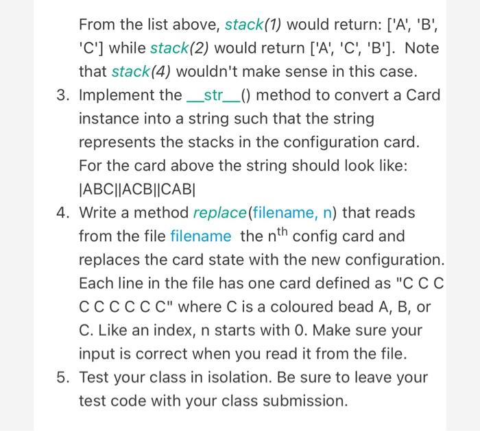 Solved Task 1: The Card Class 1. Implement a class named | Chegg.com