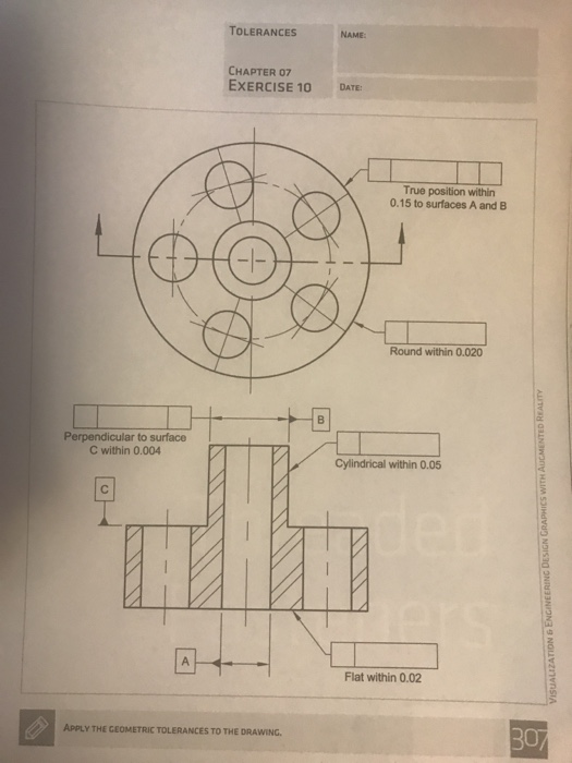 Solved TOLERANCES NAME او ر ر ر ر ر CHAPTER 07 EXERCISE 01 | Chegg.com