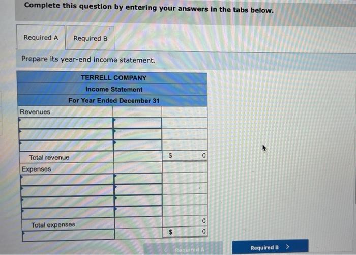 solved-terrell-company-reported-the-following-data-at-the-chegg