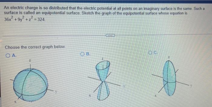 Solved An electric charge is so distributed that the | Chegg.com