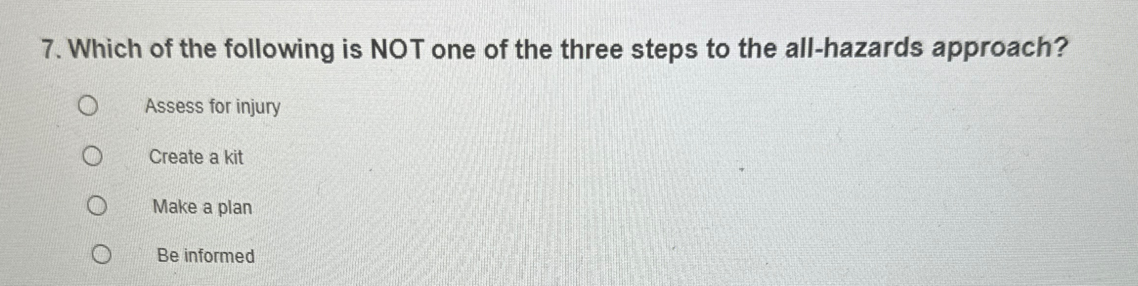 Solved Which of the following is NOT one of the three steps | Chegg.com