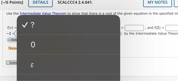 Solved Use the Intermediate Value Theorem to show that there | Chegg.com