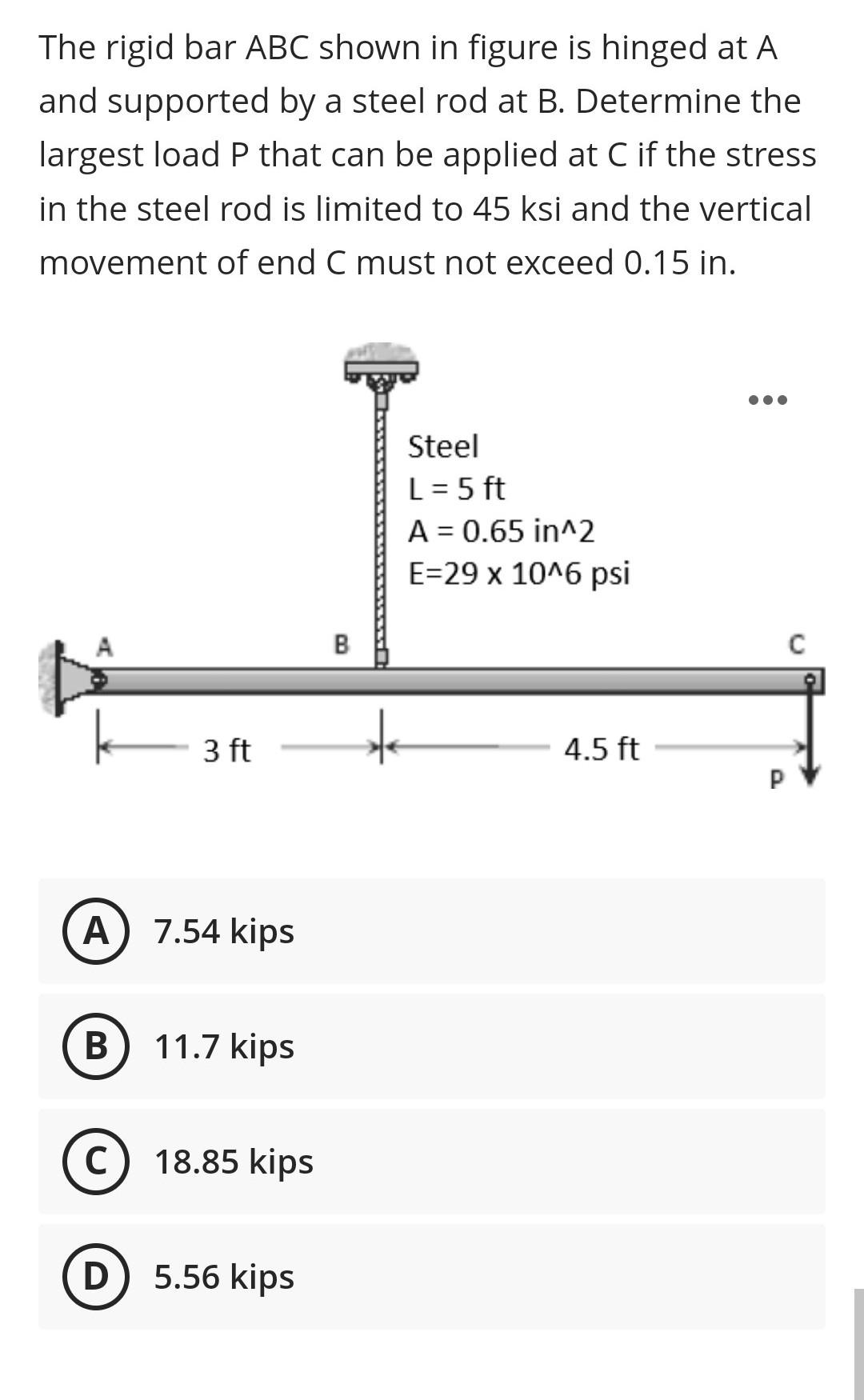 Solved A bronze bar is fastened between a steel bar and an