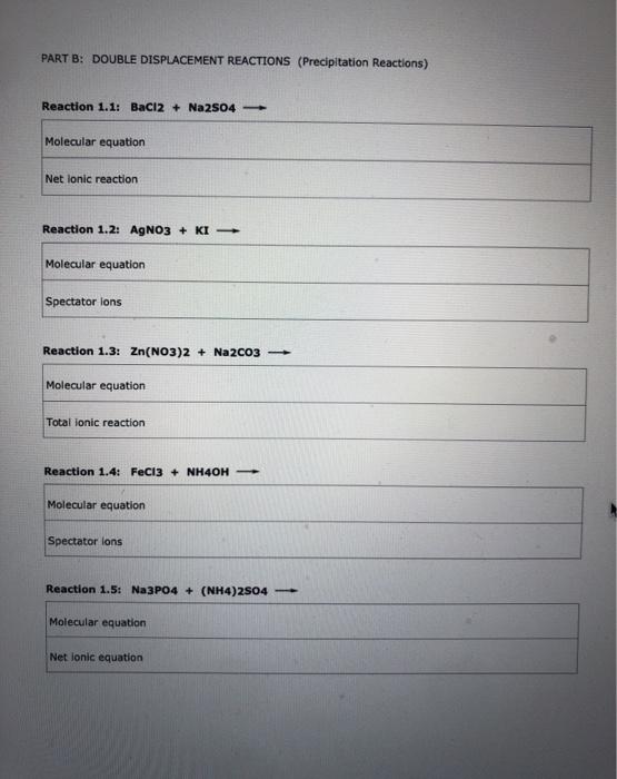 Solved For each of the following reactions carried out in | Chegg.com
