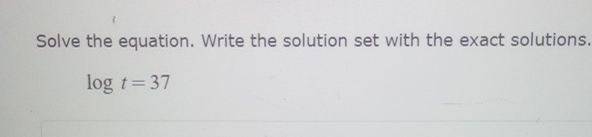 Solved Solve the equation. Write the solution set with the | Chegg.com