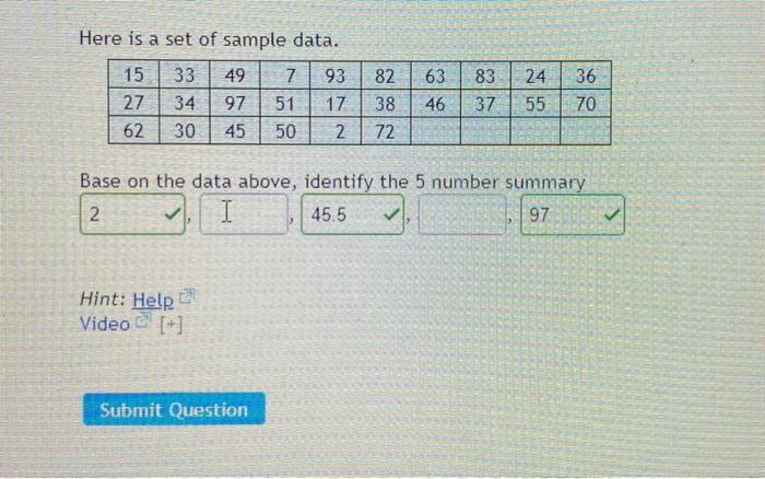 Solved Here is a set of sample data. Base on the data above, | Chegg.com