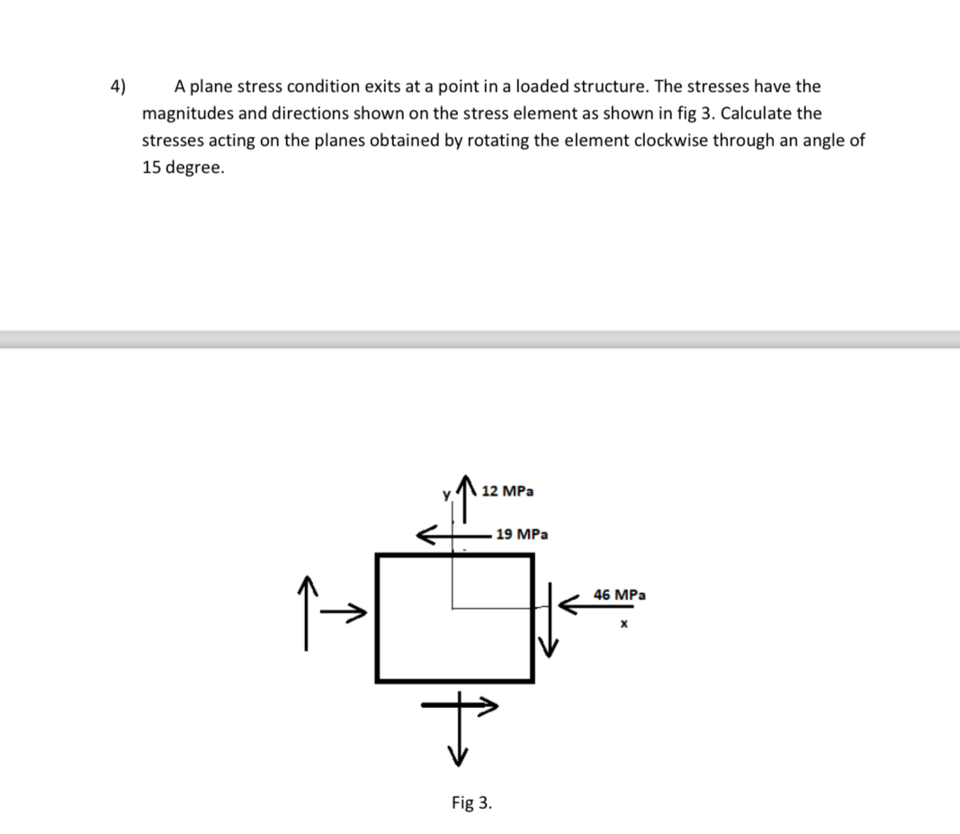 [solved]: A Plane Stress Condition Exits At A Point In A Loa