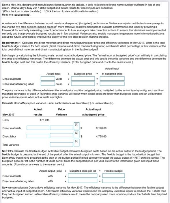 Solved 1. Calculate the direct materials and direct | Chegg.com