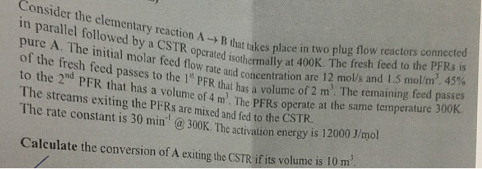 Solved Consider the elementary reaction A B that takes place | Chegg.com