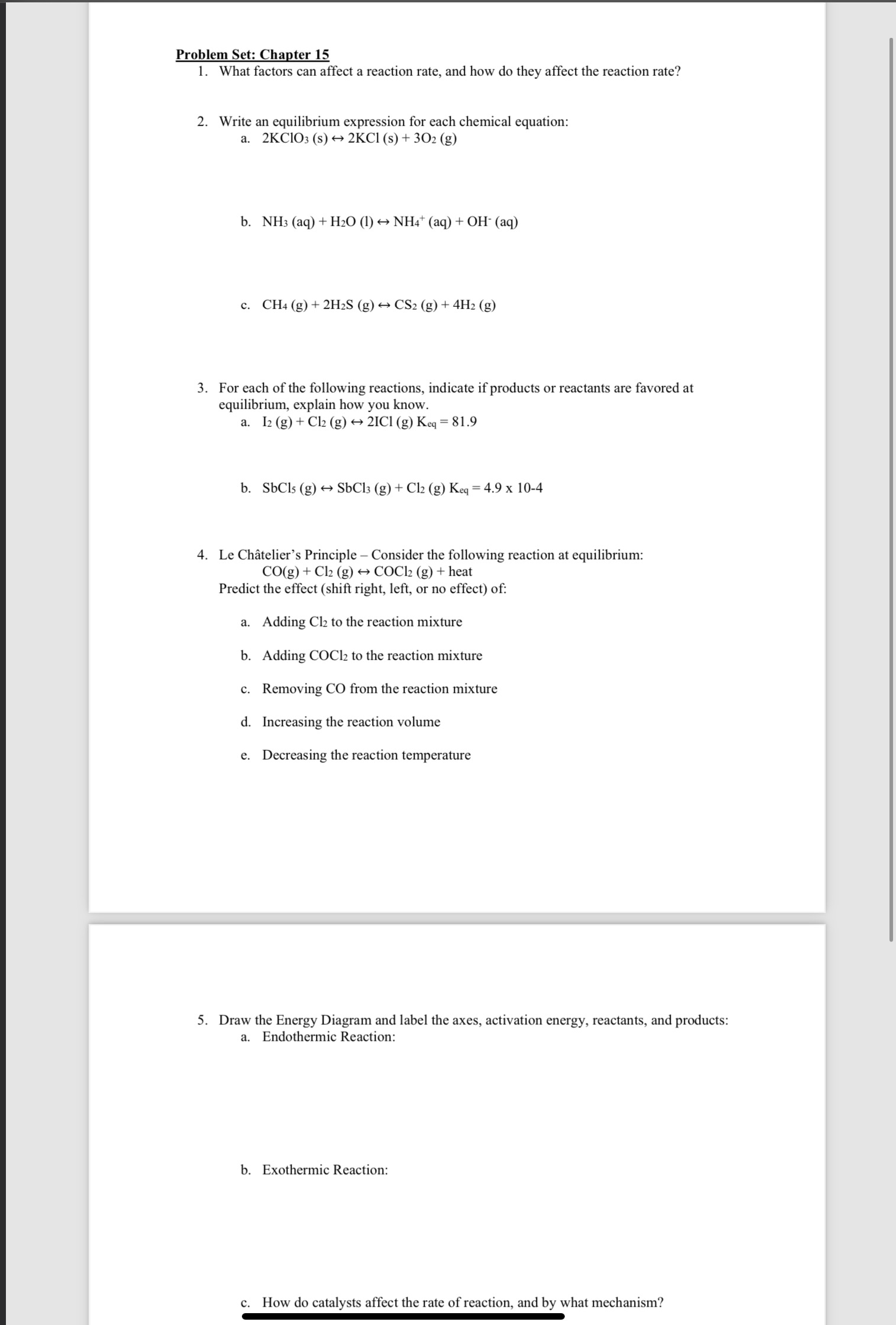 Solved Problem Set: Chapter 15What factors can affect a | Chegg.com