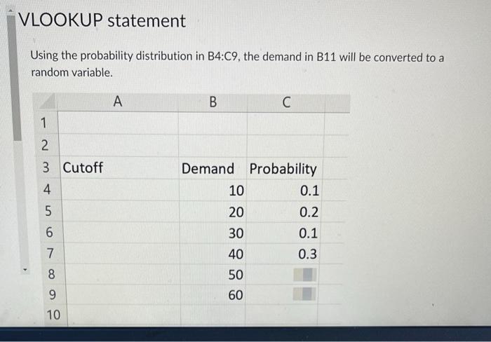 Using The Probability Distribution In B4:C, The | Chegg.com