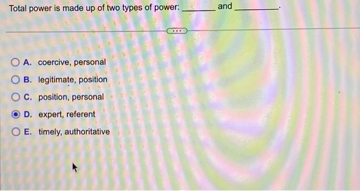 Solved Total power is made up of two types of power: and A. | Chegg.com