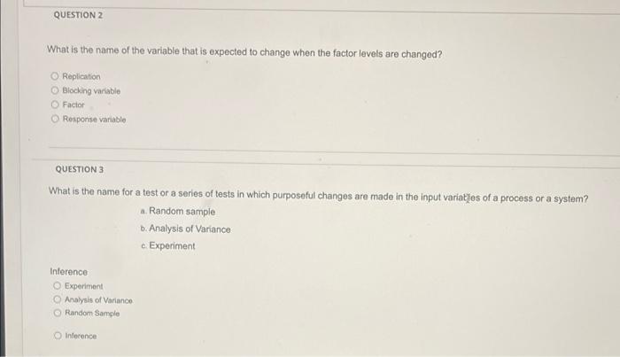 Solved QUESTION 2 What is the name of the variable that is | Chegg.com