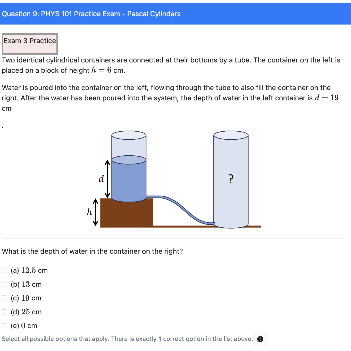 Solved Two identical cylindrical containers are connected at | Chegg.com