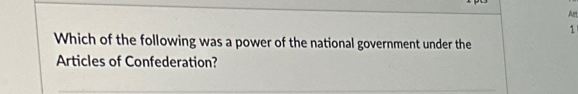 identify three powers of the national government under the articles of confederation
