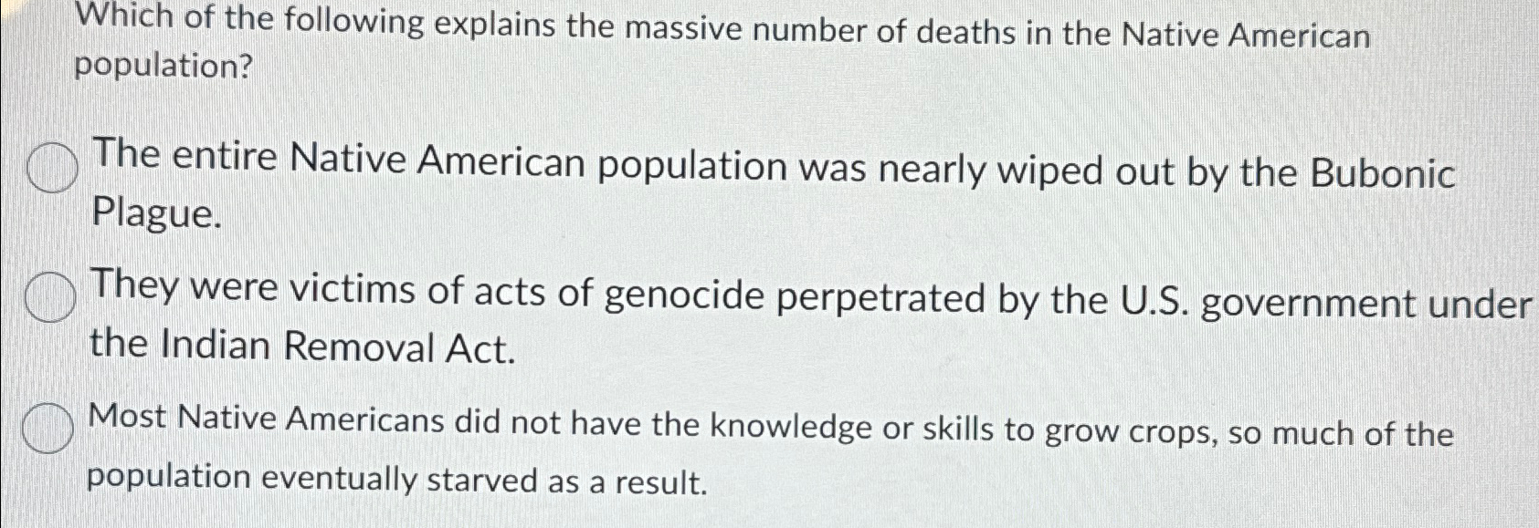 Solved Which of the following explains the massive number of | Chegg.com