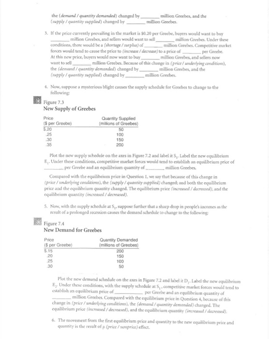 graphing equilibrium assignment answer key