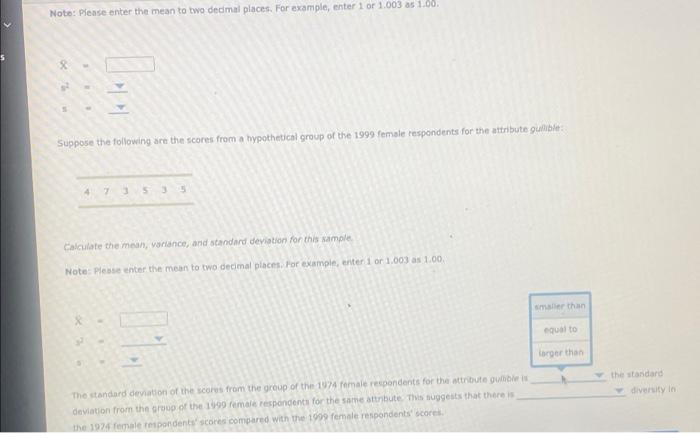 Solved 3 Calculating And Interpreting The Standard