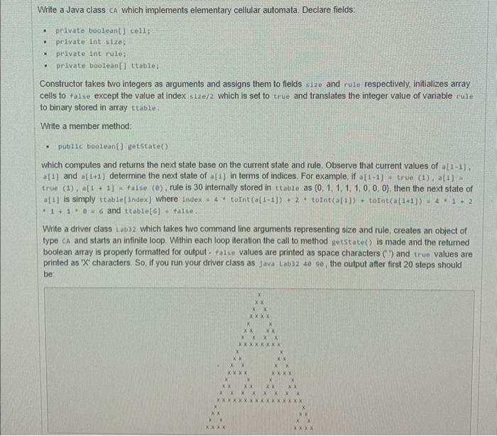 Solved - pnlvate boolean[] cell; - private int size; - | Chegg.com