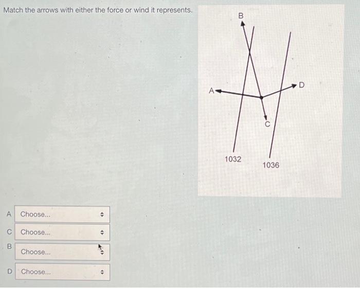Solved Match the arrows with either the force or wind it | Chegg.com