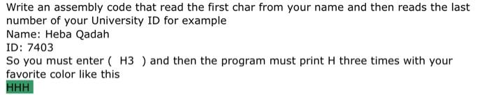 Solved Write an assembly code that read the first char from | Chegg.com